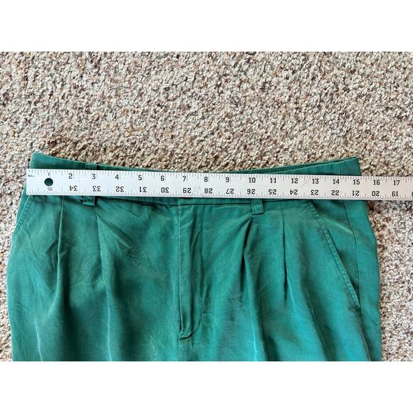 Loft Emory Wide Leg Trouser Pants, Size 8P, Emerald Green, High Rise, Pleated - Picture 6 of 8